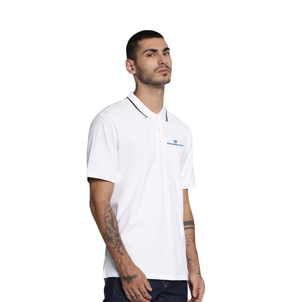 Jack & Jones Cool Max Polo T-Shirt White with Black Tipping
